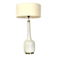 Large Scandinavian opaline and brass lamp designed by Holm Sørensen