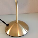 Bedside lamp in brass and opaline white vintage 70s