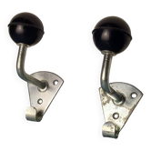 2 Porte manteau à boule bakélite