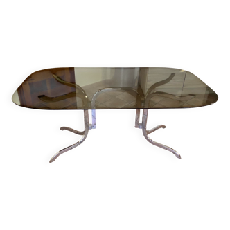 Roche Bobois table. 1970. Chromed steel. 175x94.