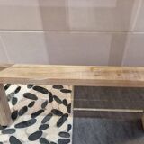 Vintage pine towel rack shelf ladder