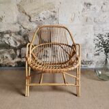 Vintage rattan armchair