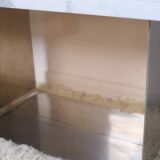 70s marble and aluminum coffee table