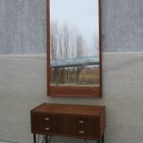 Mirror and console, sweden, 1960s