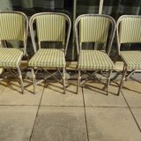 4 vintage bistrot de Paris rattan chairs