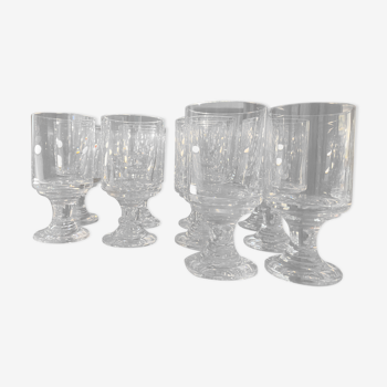 Lot de 10 verres en cristal signés Baccarat 1930