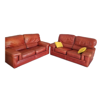 2 leather sofas