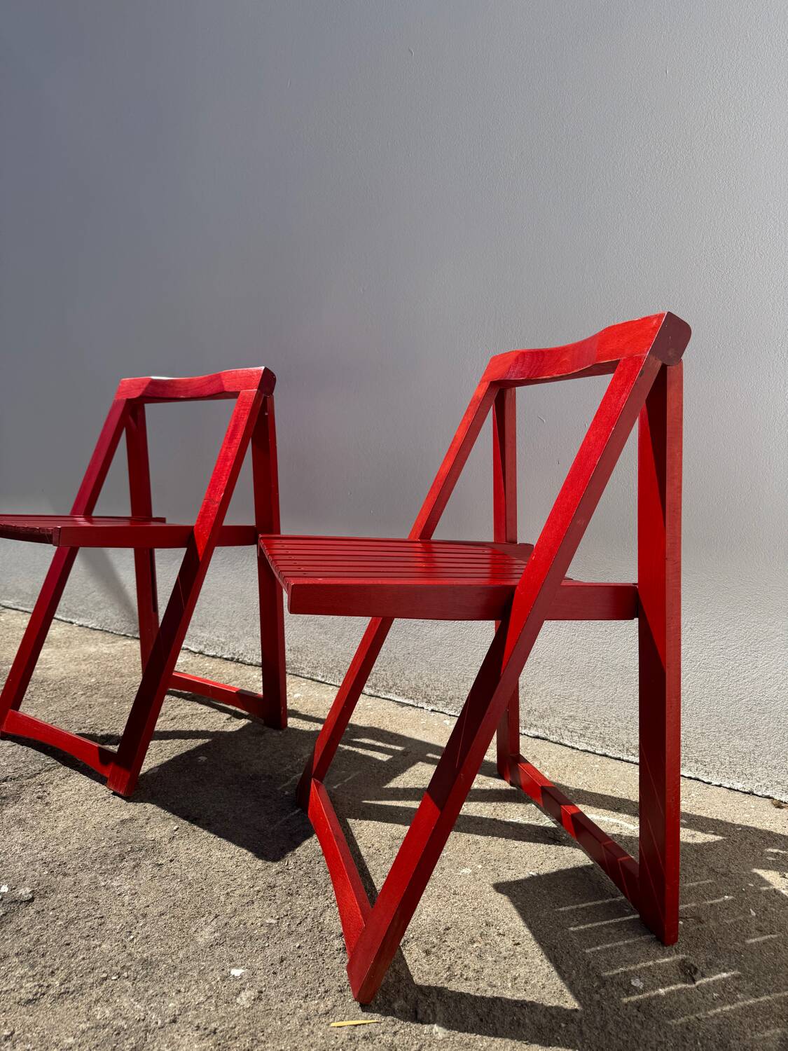 Aldo Jacober folding chairs from the 1970s.