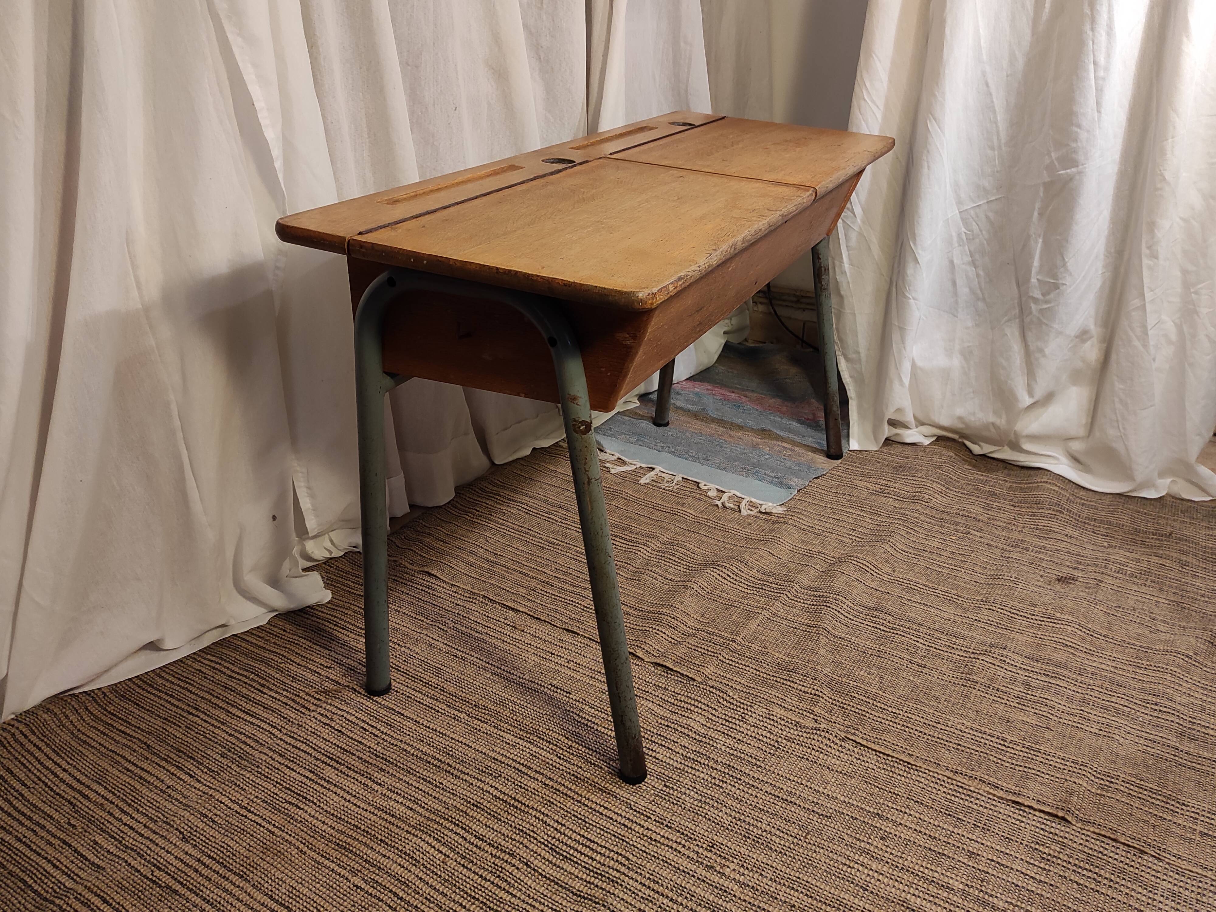 School desk table with locker 1960