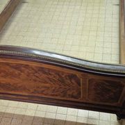 François Linke (1855-1943), marquetry veneered wooden bed in Louis XVI style