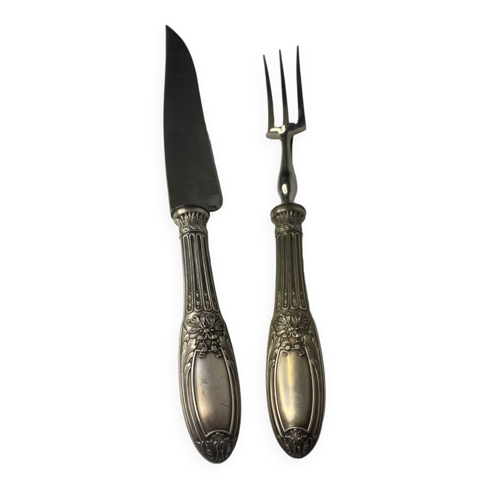 Paire de couvert argent fourré