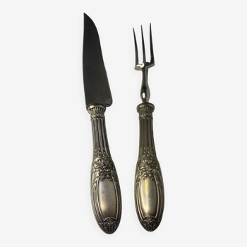 Pair of silver-filled cutlery