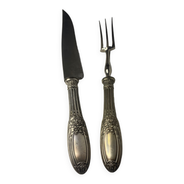 Pair of silver-filled cutlery
