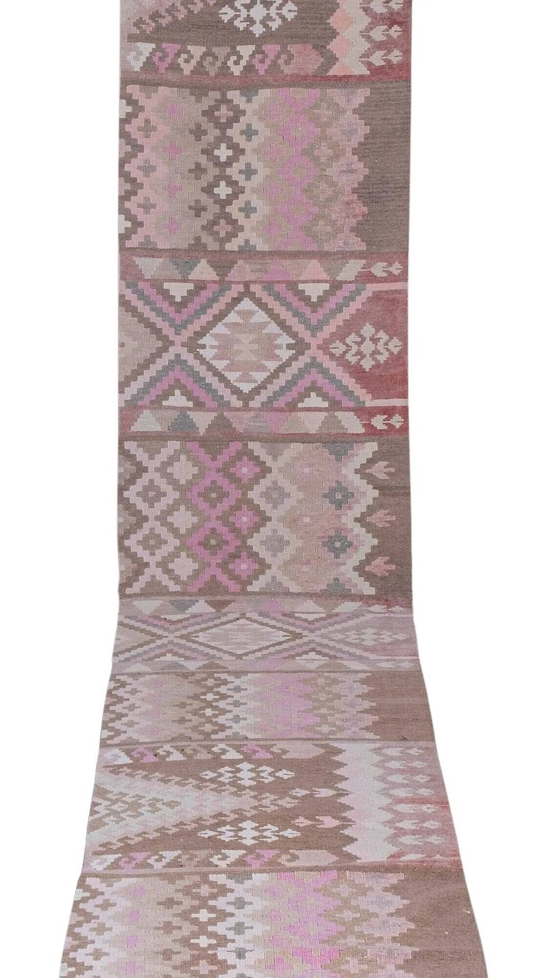 Vintage Turkish hallway rug 79x604 cm