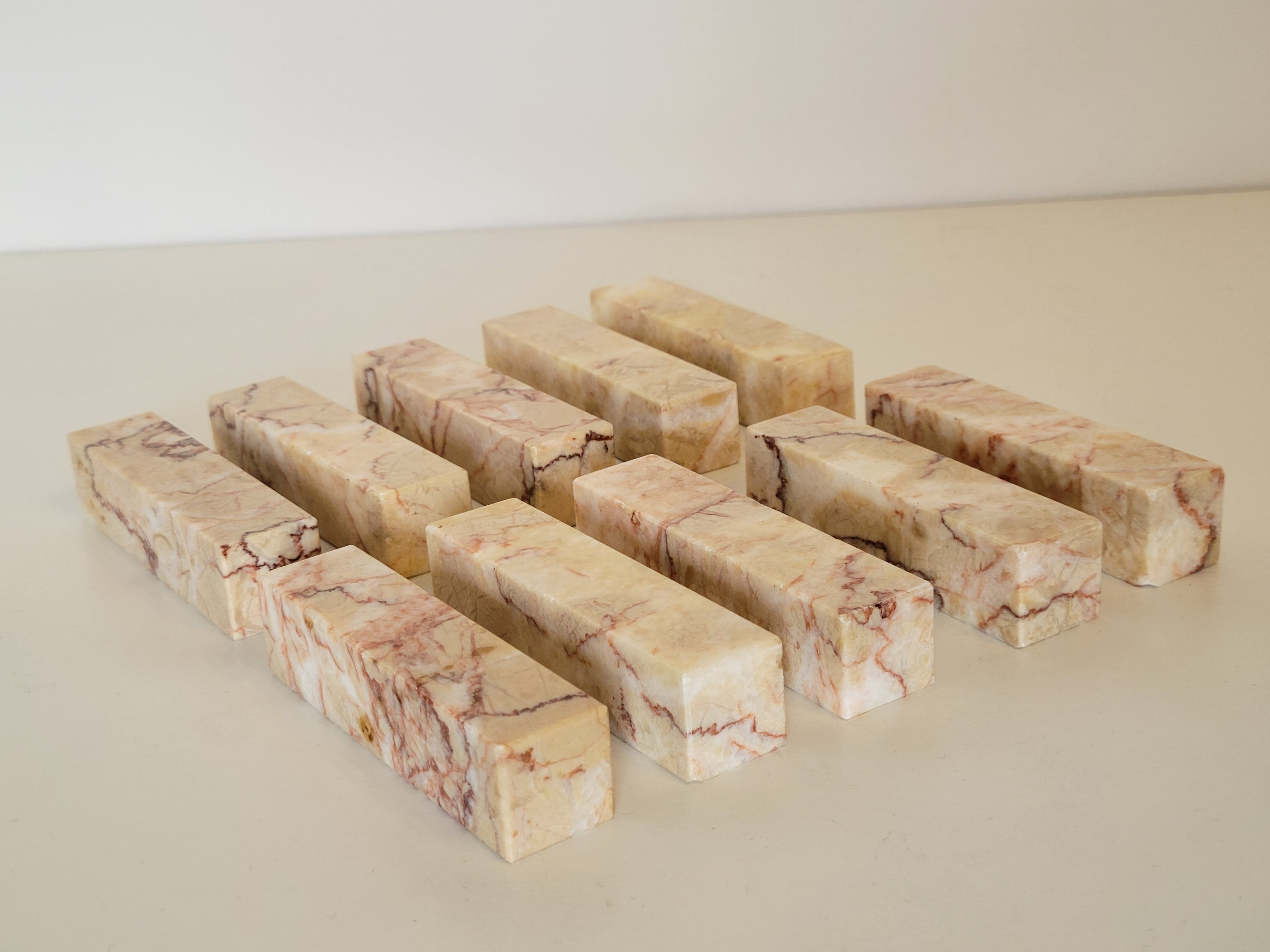 10 covered stand vintage marble knife holder