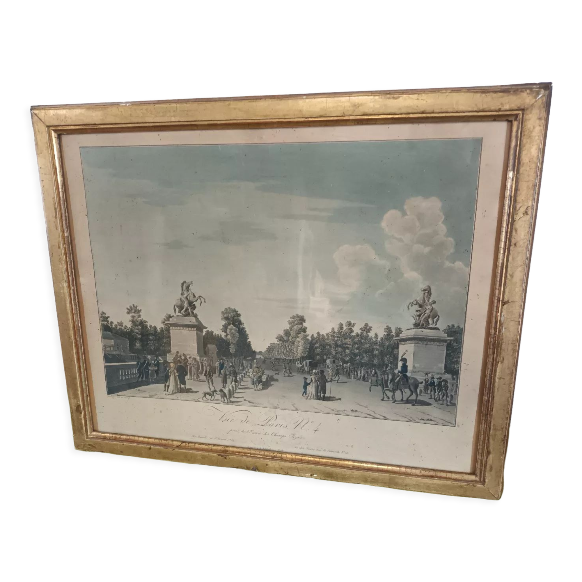 View of Paris engraving