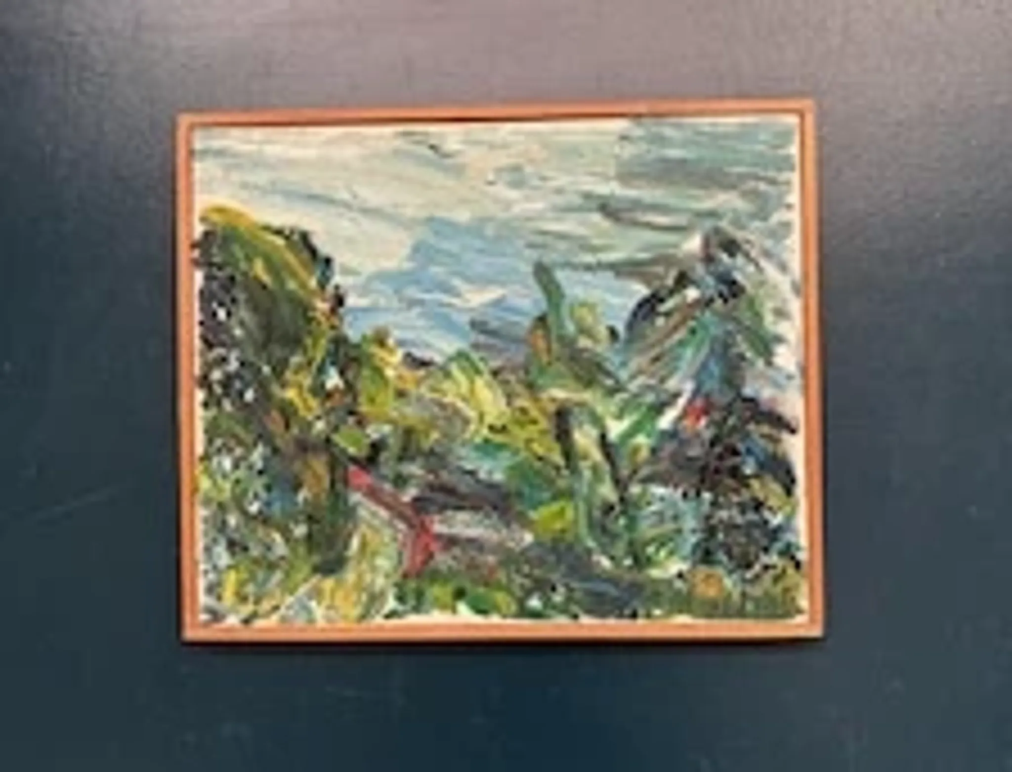 Original Swedish Oil on Canvas – “Lush Landscape” – Signed – Vintage & Framed