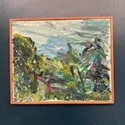 Original Swedish Oil on Canvas – “Lush Landscape” – Signed – Vintage & Framed