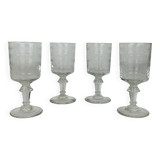 4 Baccarat glasses Chanel model engraving 3458