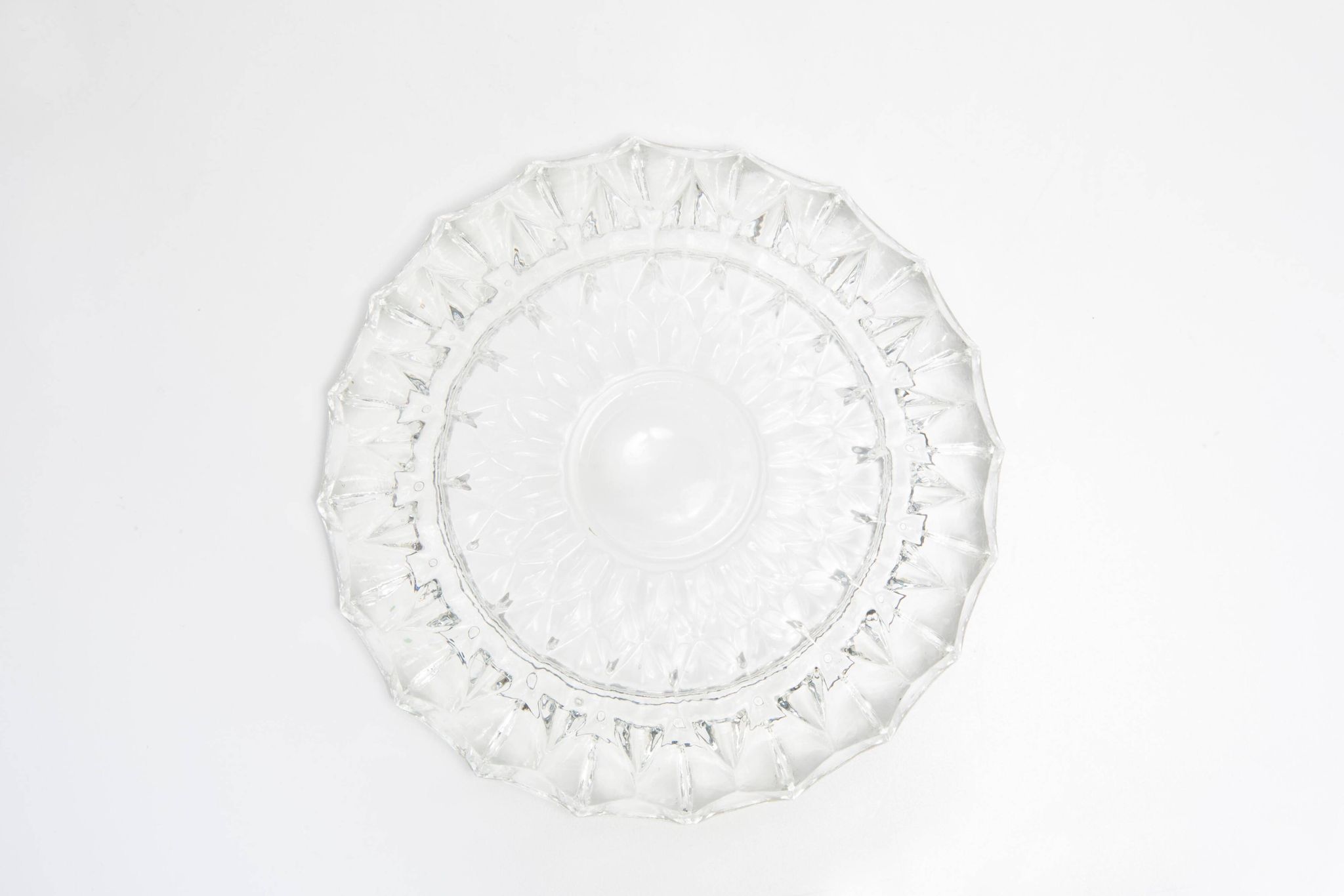 Vintage Mid-Century Crystal Ashtray Bowl, Italy, 1970s