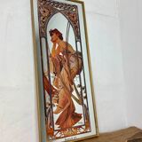 Vintage Alphonse Mucha Reverie De Soir Mirror, Art Nouveau