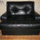 Black leather lounge chair from Dux International, Sweden 1960s