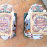 Set of 2 Chinese ceramic elephants