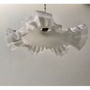 Opaline suspension in pleated glass 40s-50s