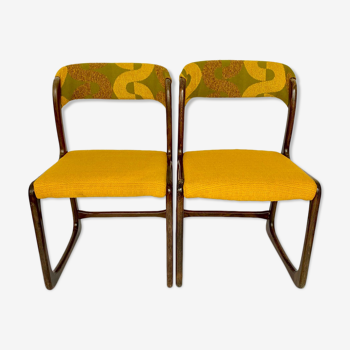 Paire de chaises Baumann vintage années 70