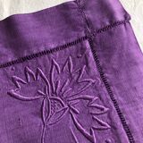 Antique Linen and Cotton Pillowcase Iris