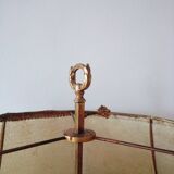 Ancien lampadaire tripode en bronze - 4 feux - 1950