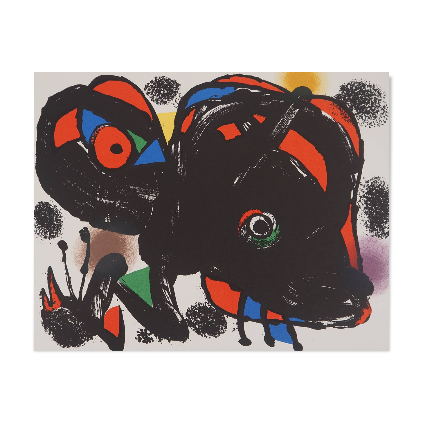 Joan miro: wild animal - original lithograph