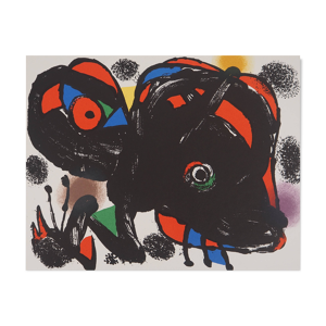 Joan miro : animal sauvage - lithographie