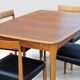 Extendable vintage Lübke table with 4 Lübke teak chairs