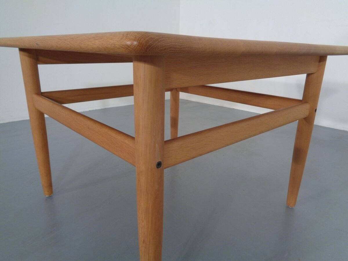 Danish Oak Sofa Table by Niels Bach, 1960s