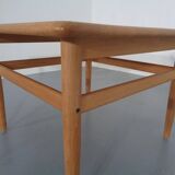Danish Oak Sofa Table by Niels Bach, 1960s