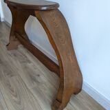 Solid oak organ bench