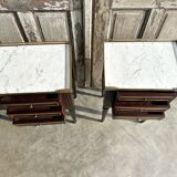 Pair of Louis XVI mahogany bedside tables