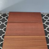 Shelf String black metal structure and 3 teak veneer boards