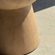Side table or stool with a semi-spherical top in beige mango wood H50 D45