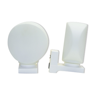 Pair of white glass wall sconces Nordlux from Denmark