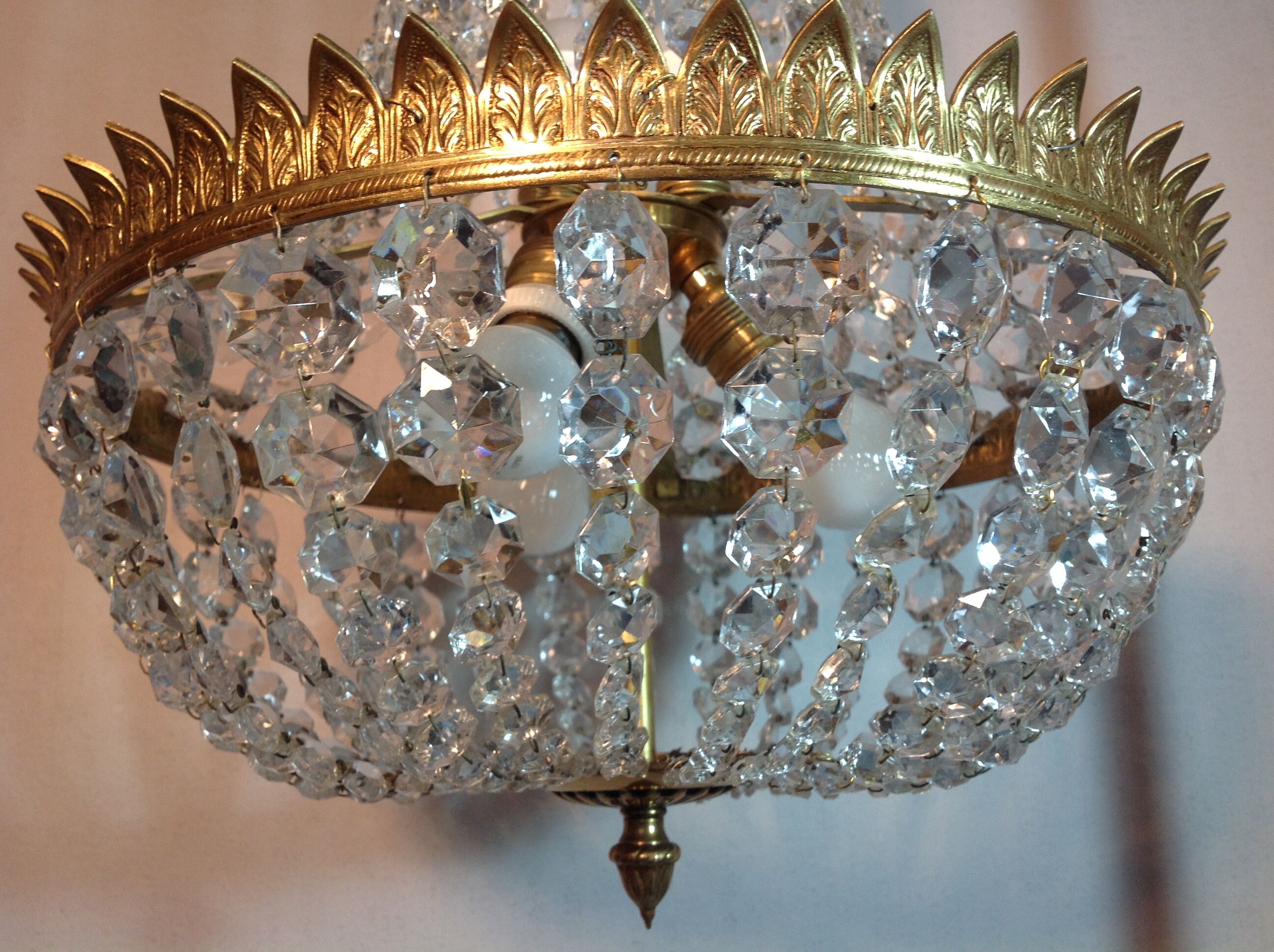 chandelier bronze balloon Golden tassels old retro