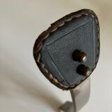 Patère Adnet en bronze et cuir 1950