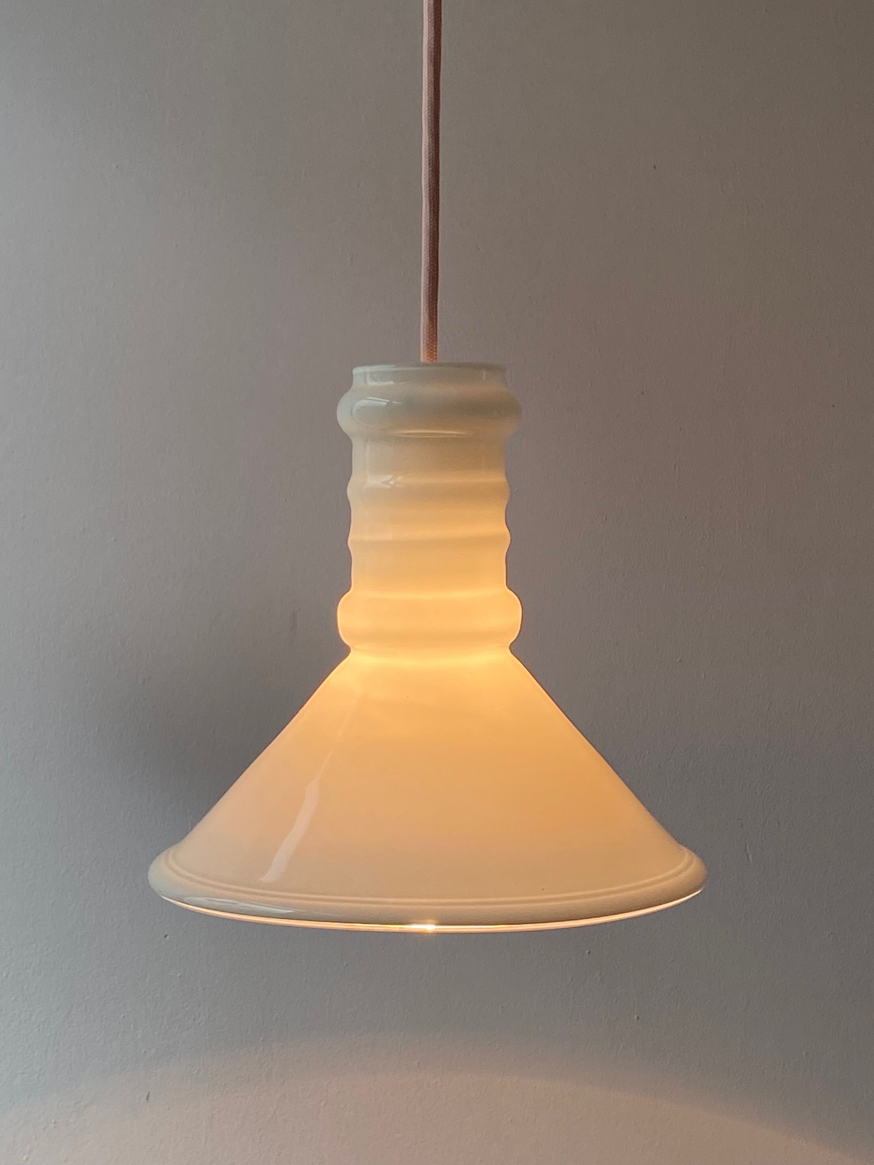 Sidse Werner small Apotheker Pendant Lamp by Holmegaard, Denmark, 1980s