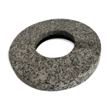 Vintage round marble ashtray speckled grey -black