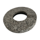 Vintage round marble ashtray speckled grey -black