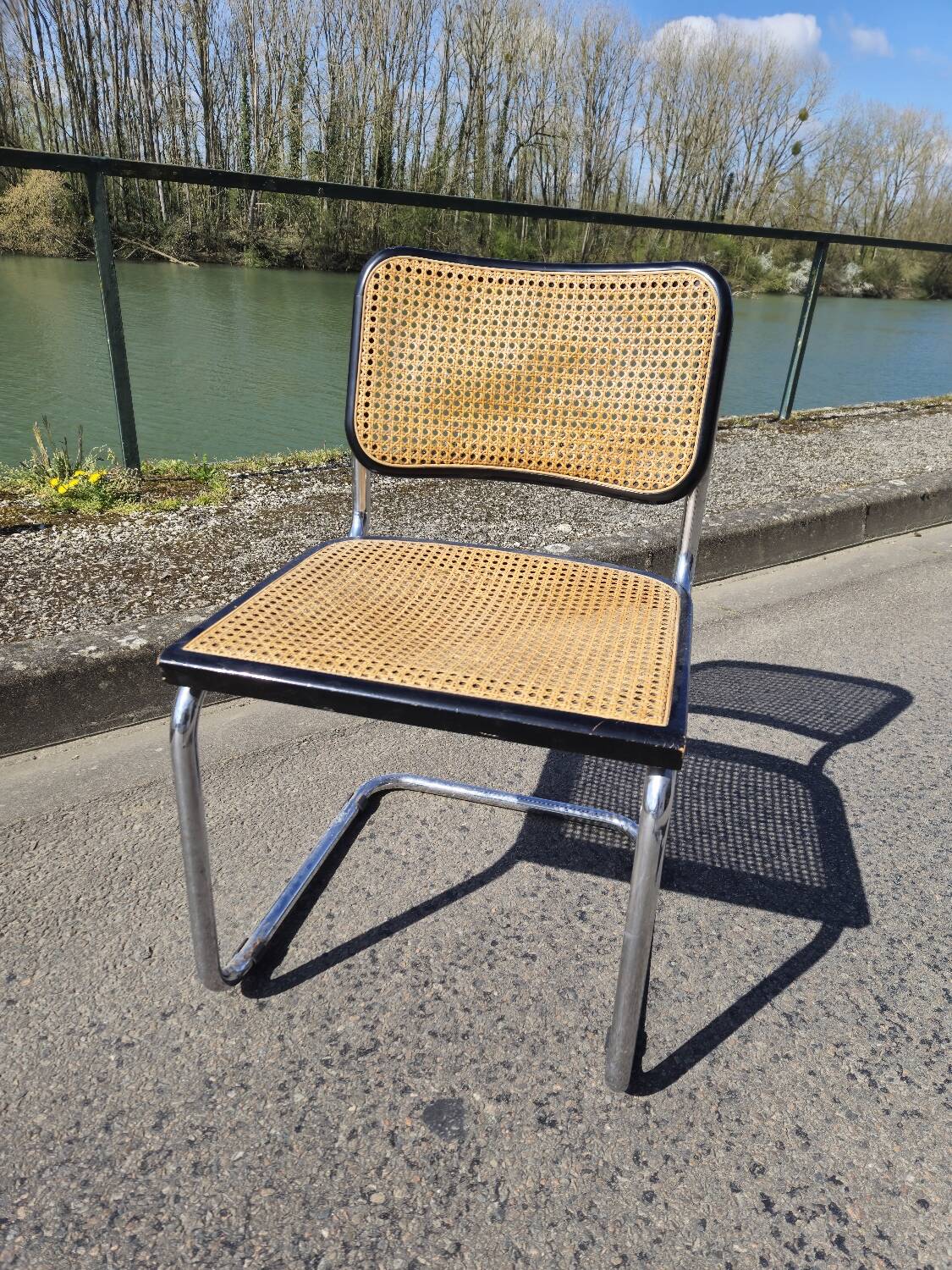 Marcel Breuer B32 chair in original canework