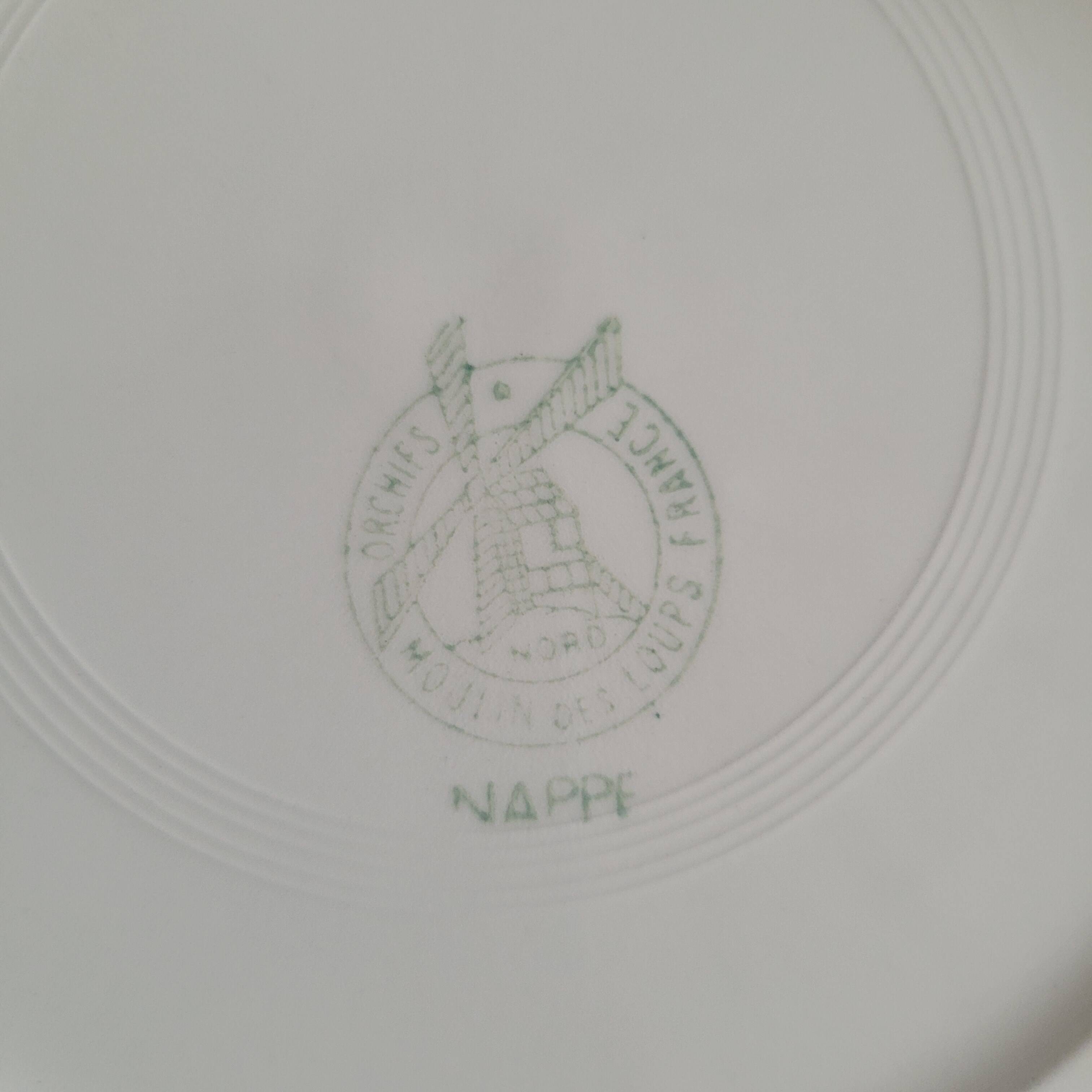 La Redoute x Selency set of 4 flat green plates