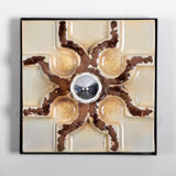 Set of 2 fat lava wall sconces, 1970