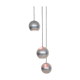 Set of three metal globes light, The Netherlands 1960's
